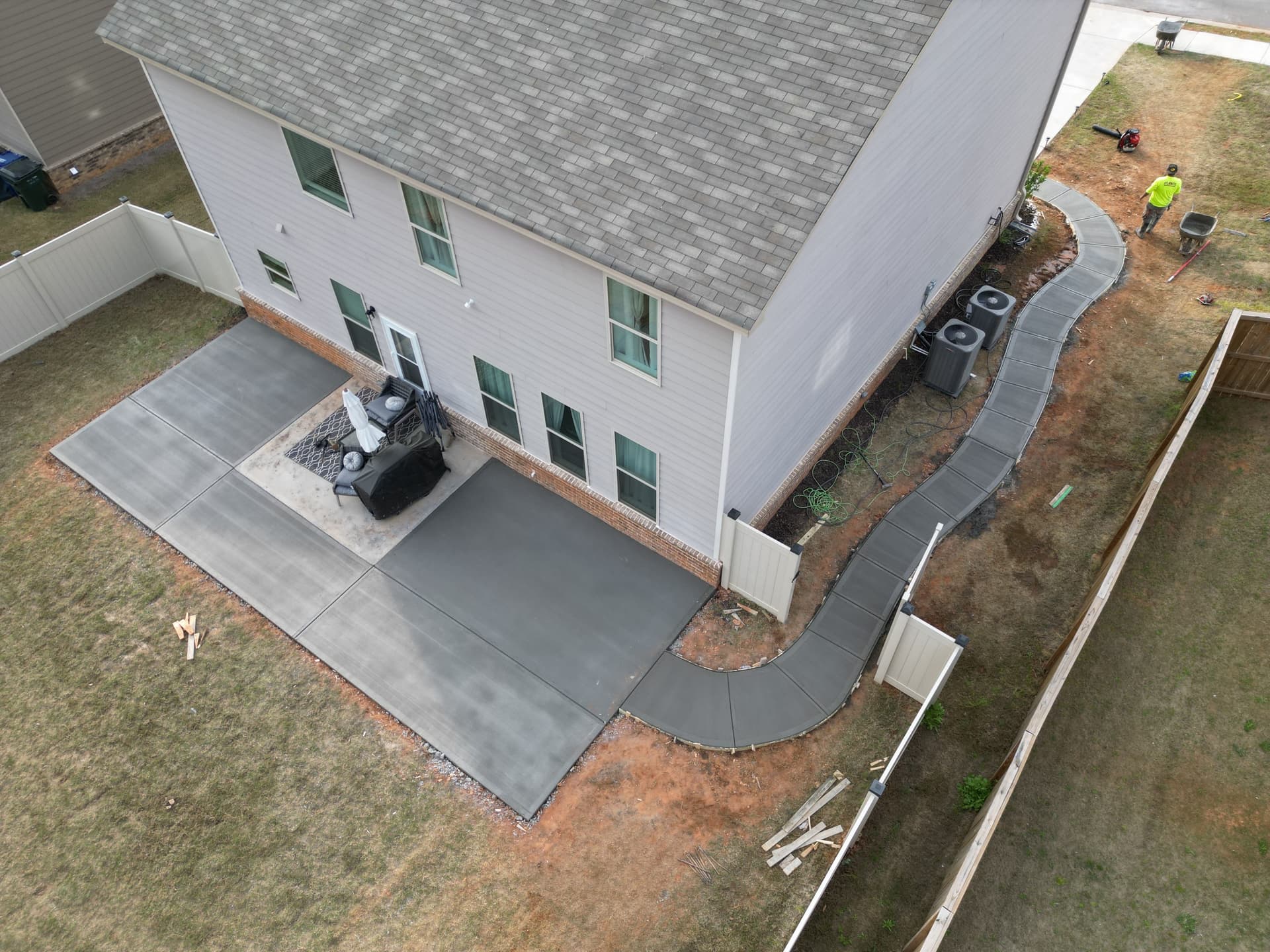 New Concrete Patio and Pathway Installation image