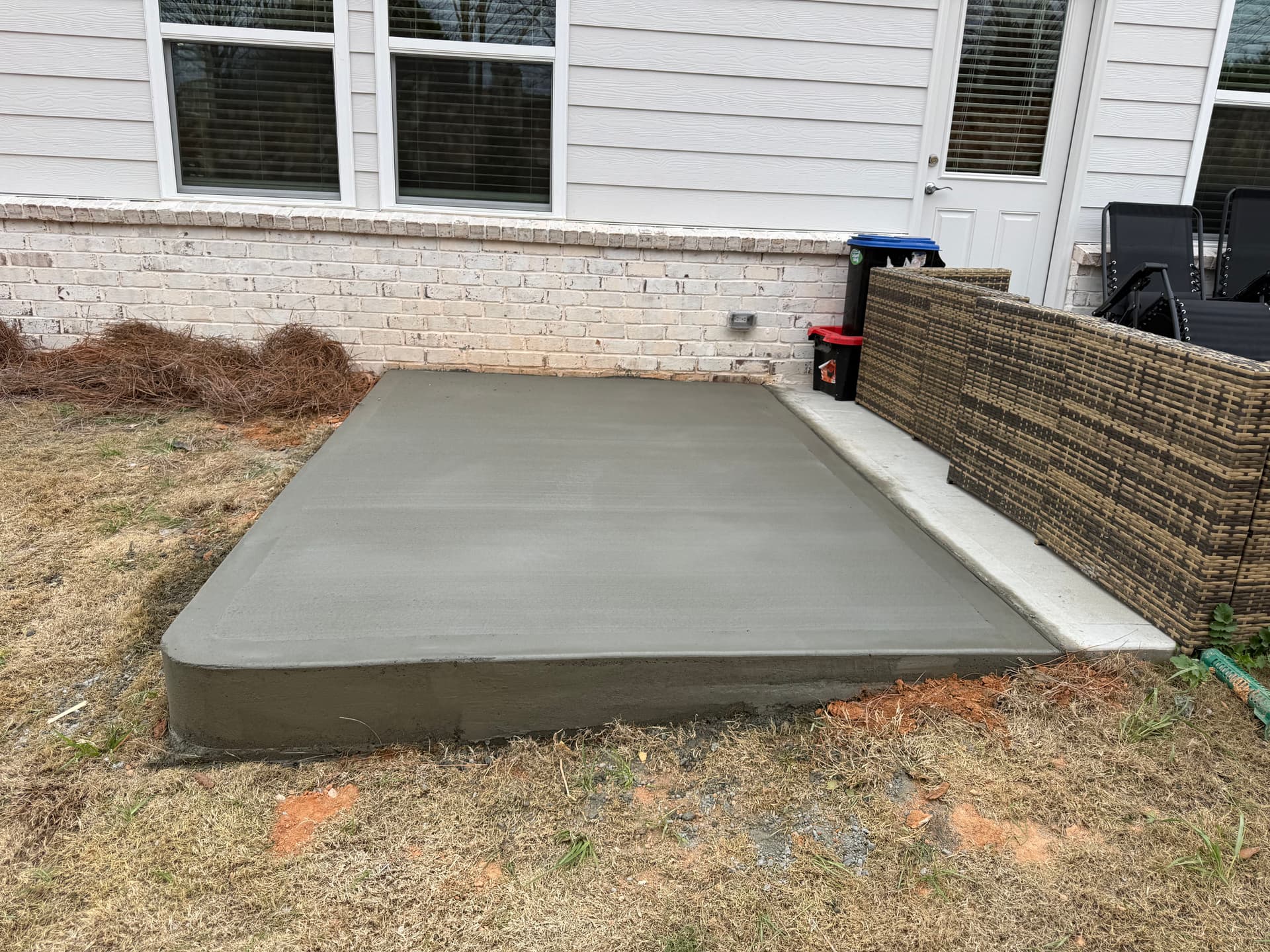 Concrete Slabs Transform Backyard Patio image