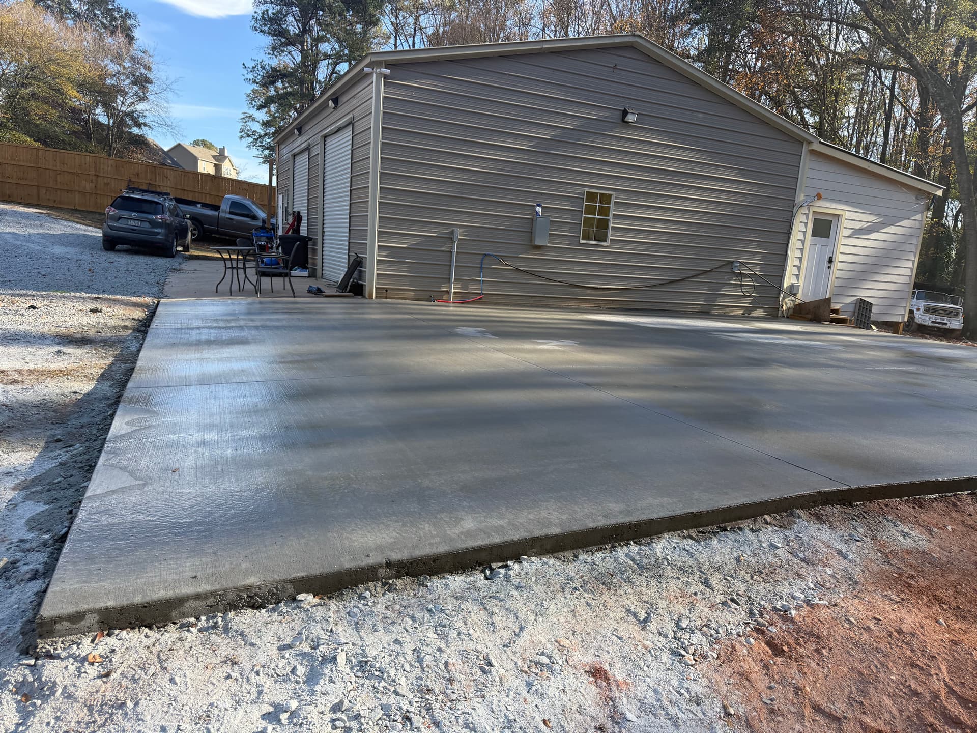 Gallery photos for From Dirt to a Smooth Driveway Concrete Slab: Image #2