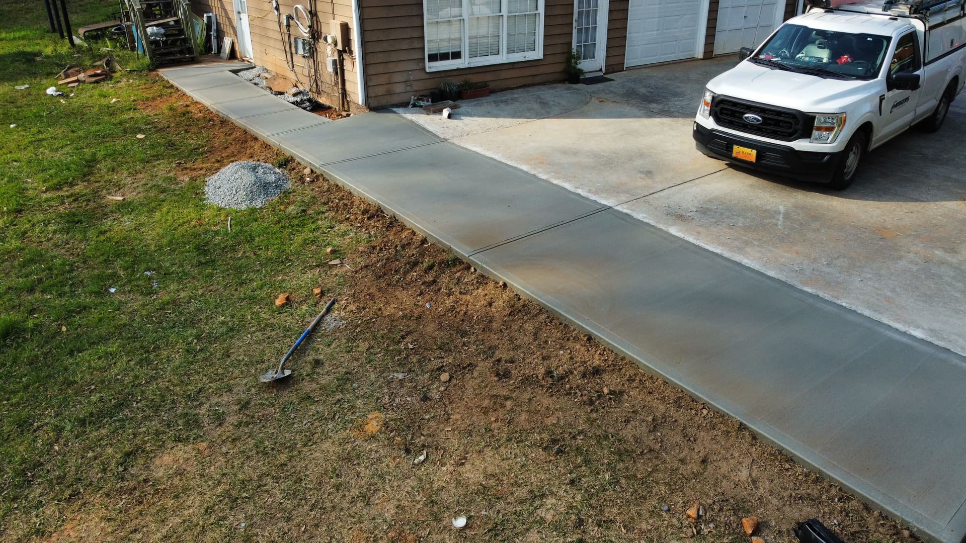 New Extended Concrete Driveway Installation image